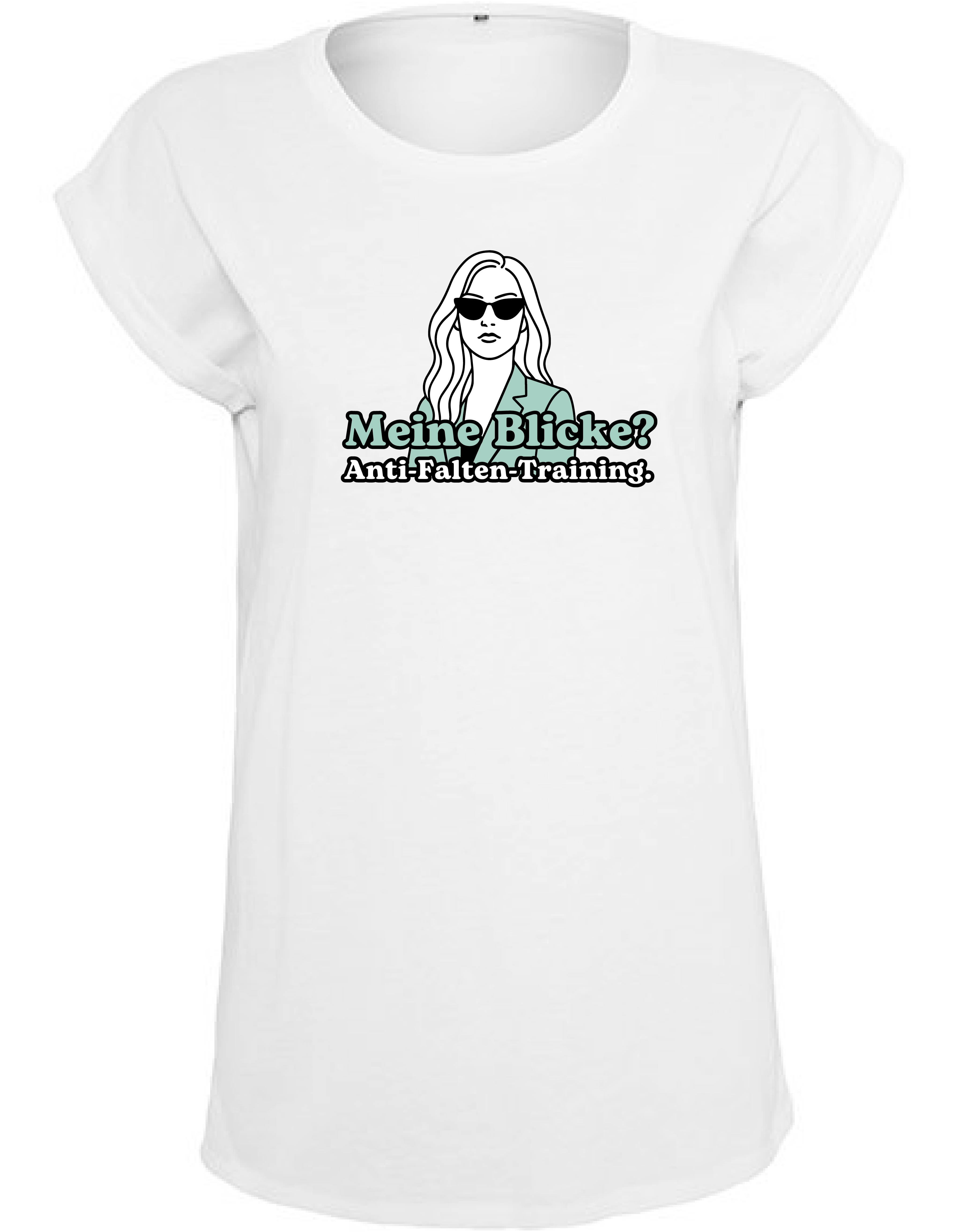 Shirt Kurzarm "Meine Blicke?" Mint