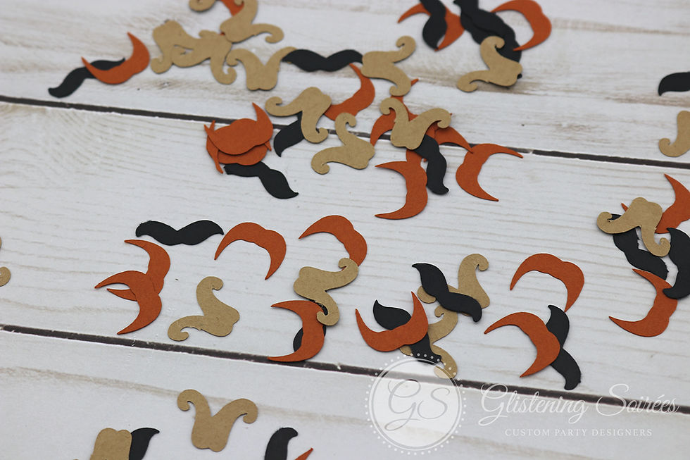 Thumbnail: Mustache Confetti Vintage Inspired Party 100 pieces Man's Mustache Party 3 Style