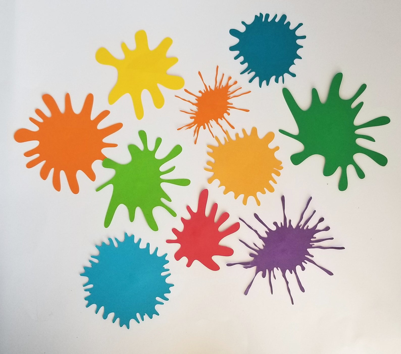 Artist Party Paint Splats Wall Decor 10 Large Pieces Picasso Party