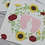 Thumbnail: Baby Feet Shower Invite Announcement Card Blank Inside Wreath w/ Sunflowers and