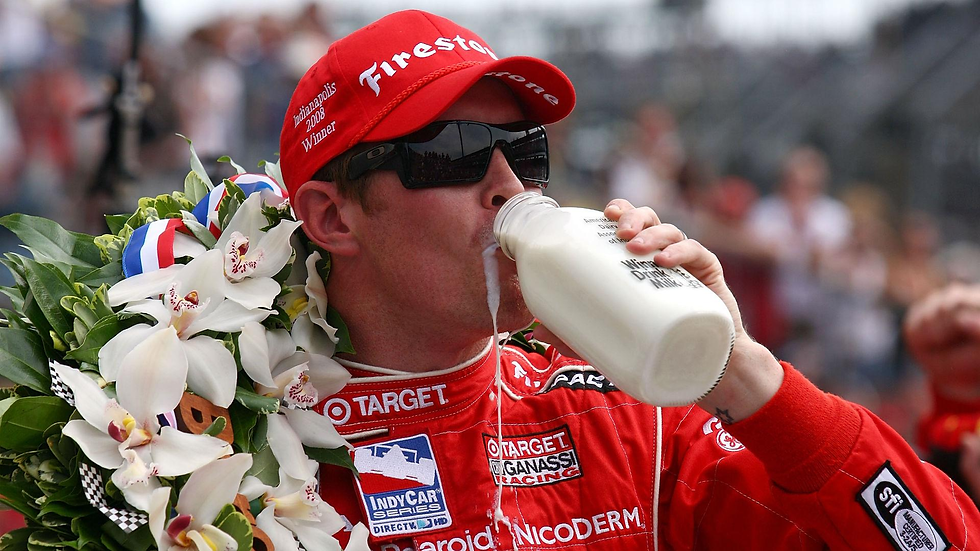 The drivers are asked for their milk choices ahead of the showpiece event; Credit - IndyCar