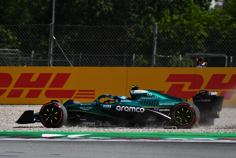 Alonso recovered from a trip through the gravel to claim his first points of 2025 | Credit: Formula One