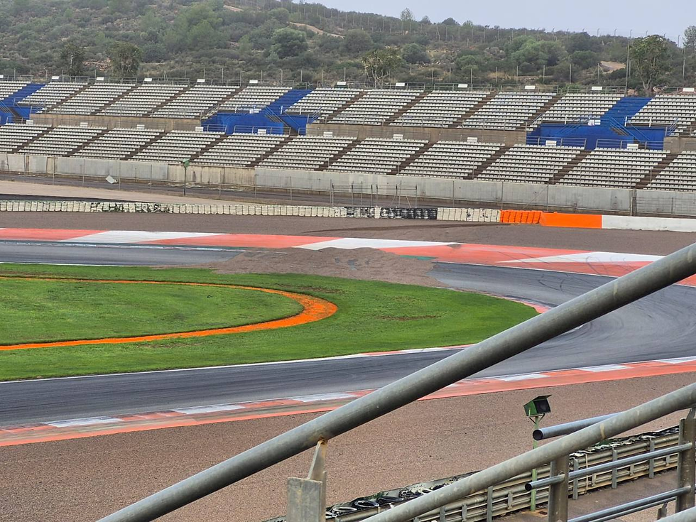 Current view of Turn 2 at Circuit Ricardo Tormo. | Credit: Fran Santaclara via Twitter