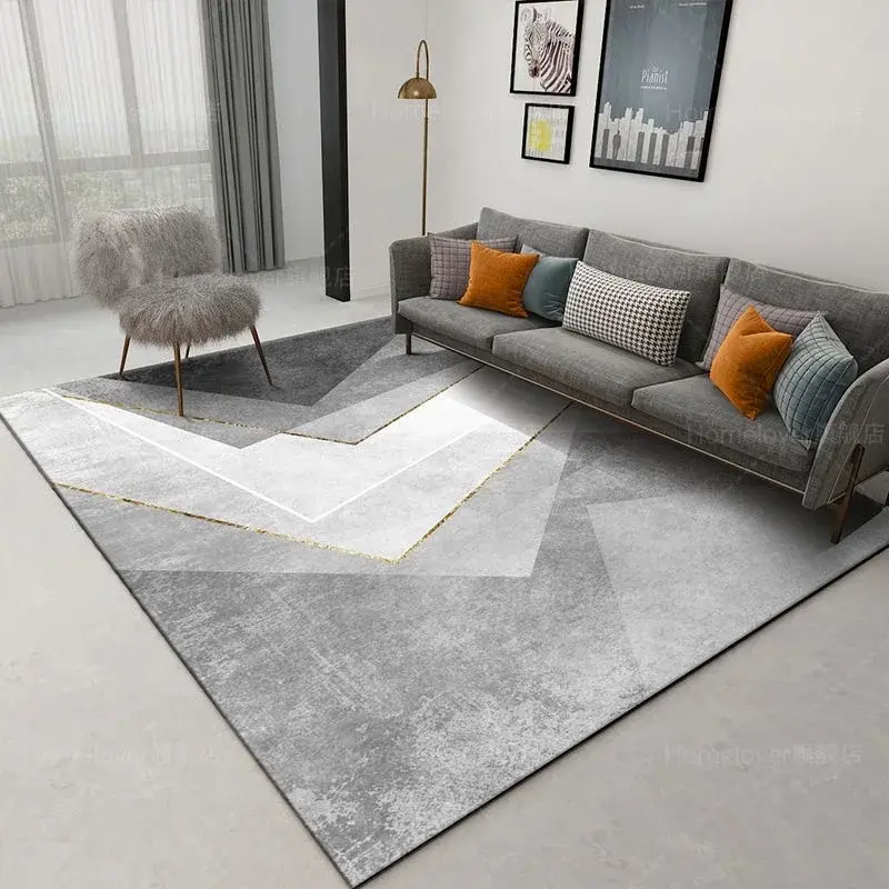Thumbnail: Deluxe Grey Carpet Living Room Decoration Home Bedroom Carpet Lounge Rug