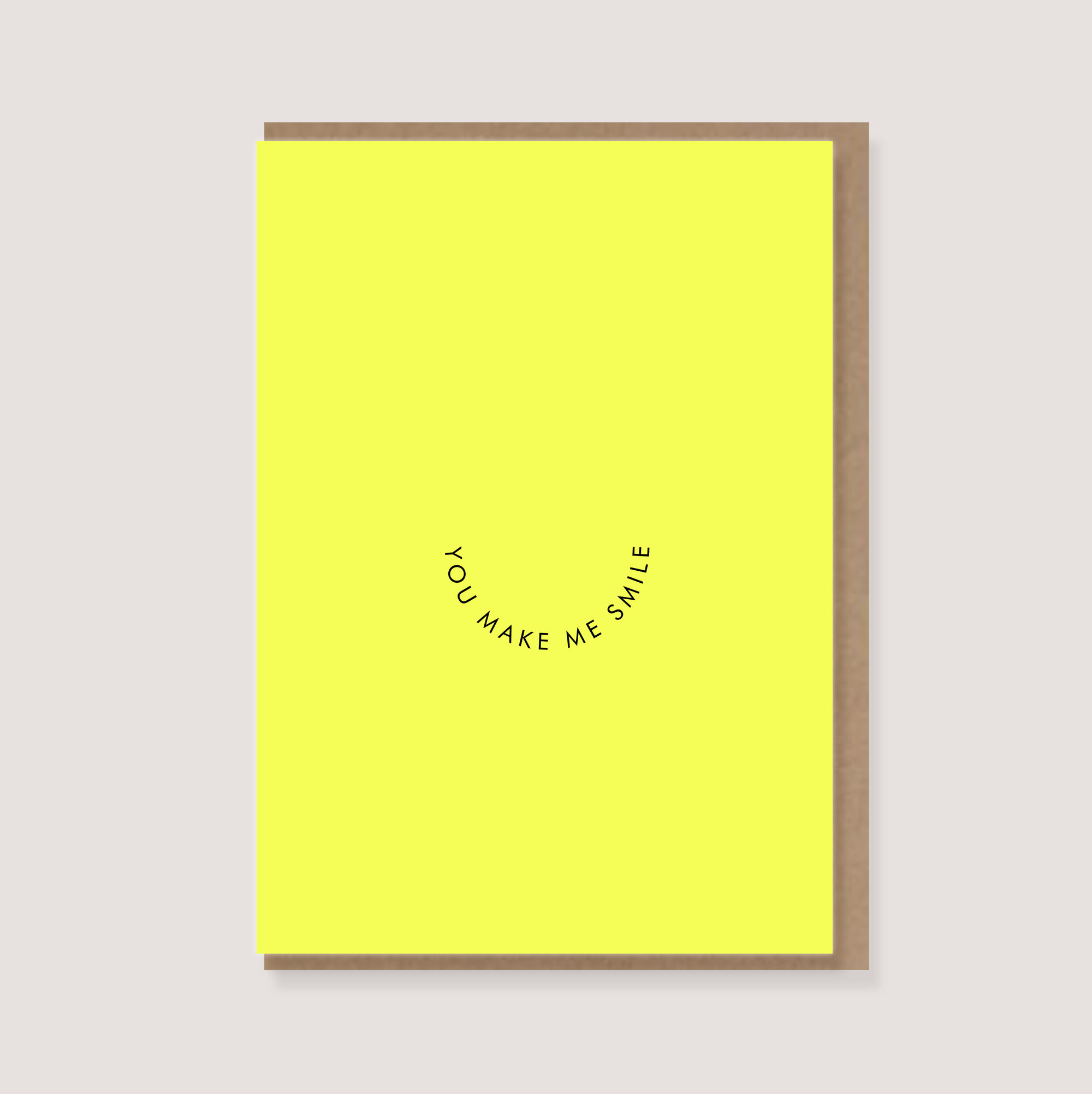 Folding card - "You make me smile"