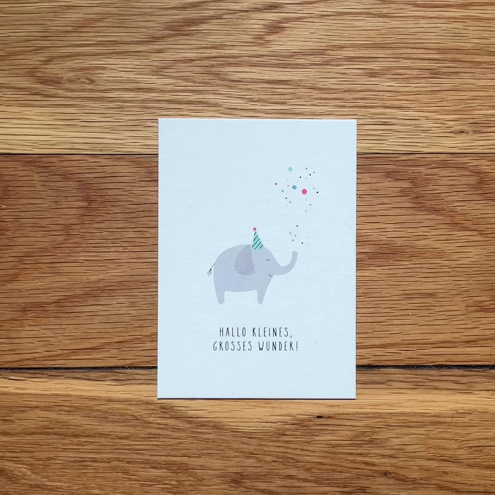 Thumbnail: Card - "Elephant - Hello little, big miracle"
