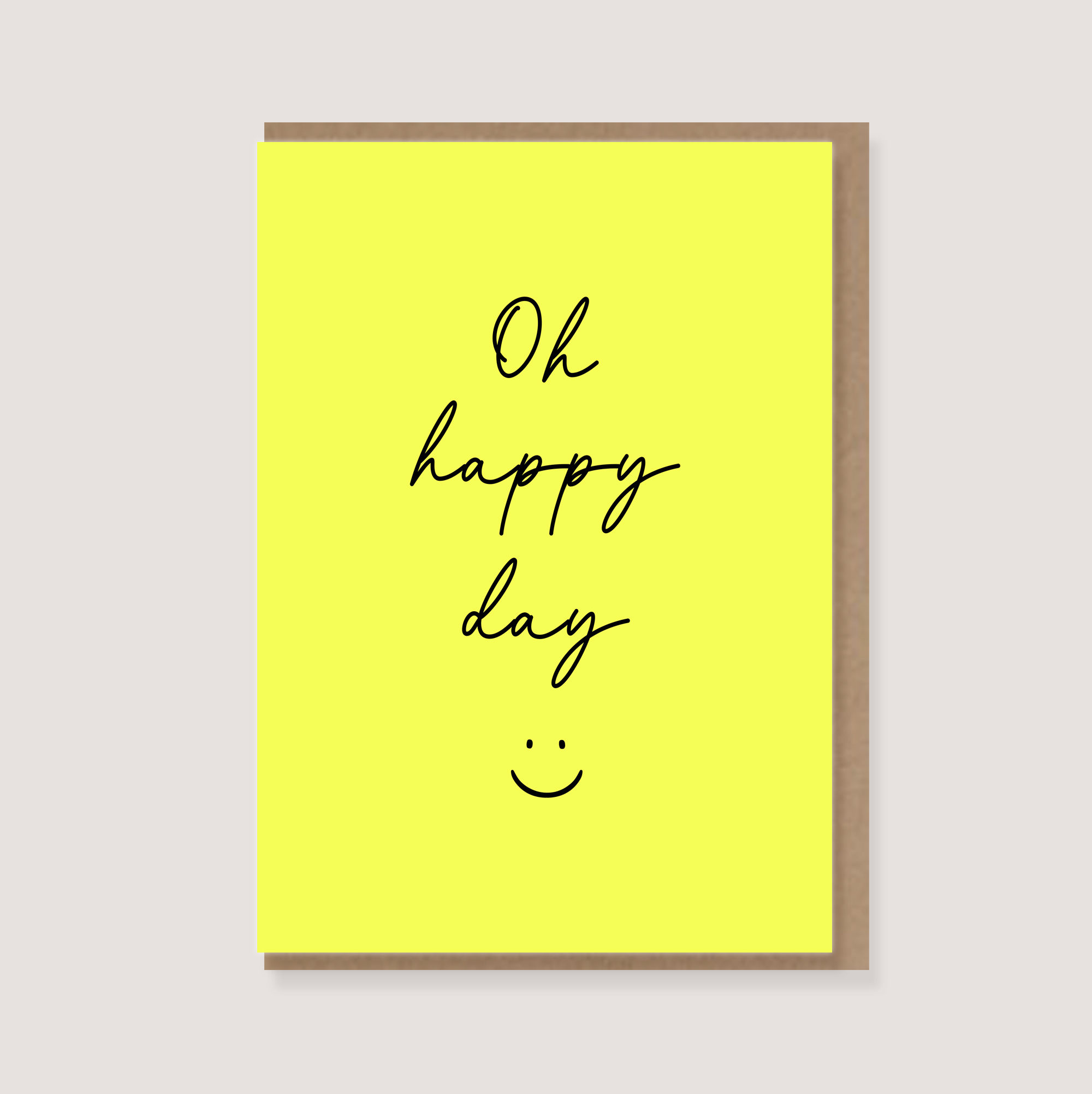 Folding card - "Oh happy day :)"