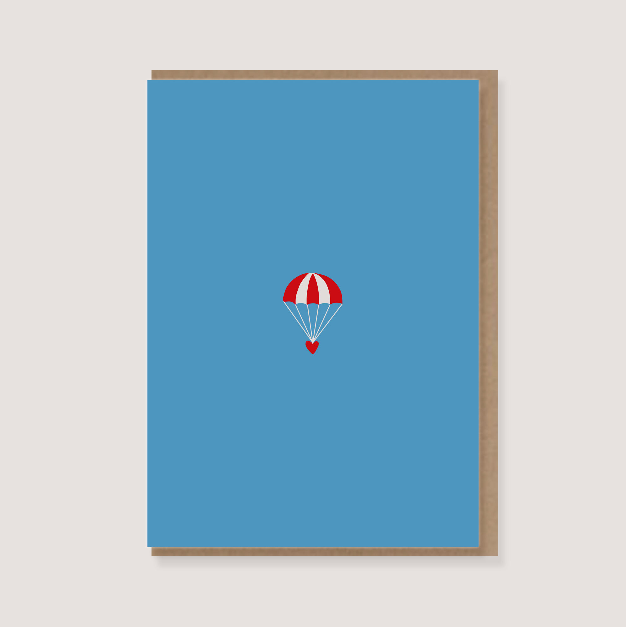Greeting card - "Parachute with heart"