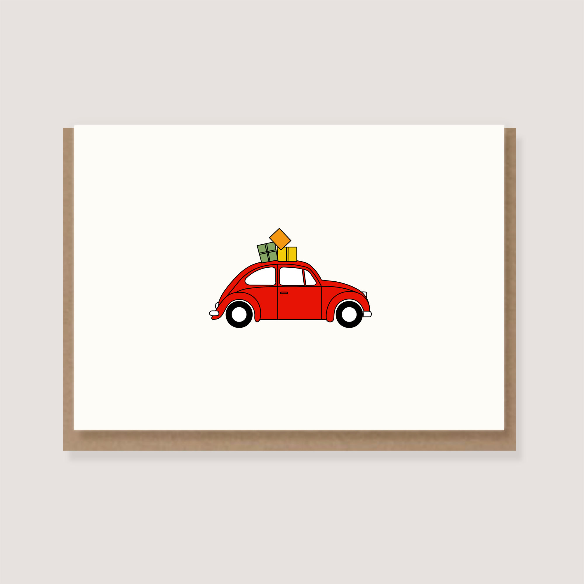 Card - "Beetle with gifts"