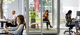 People sitting at office desks working on laptops – SPiNEWORKS ALIGN+ posture care Selangor