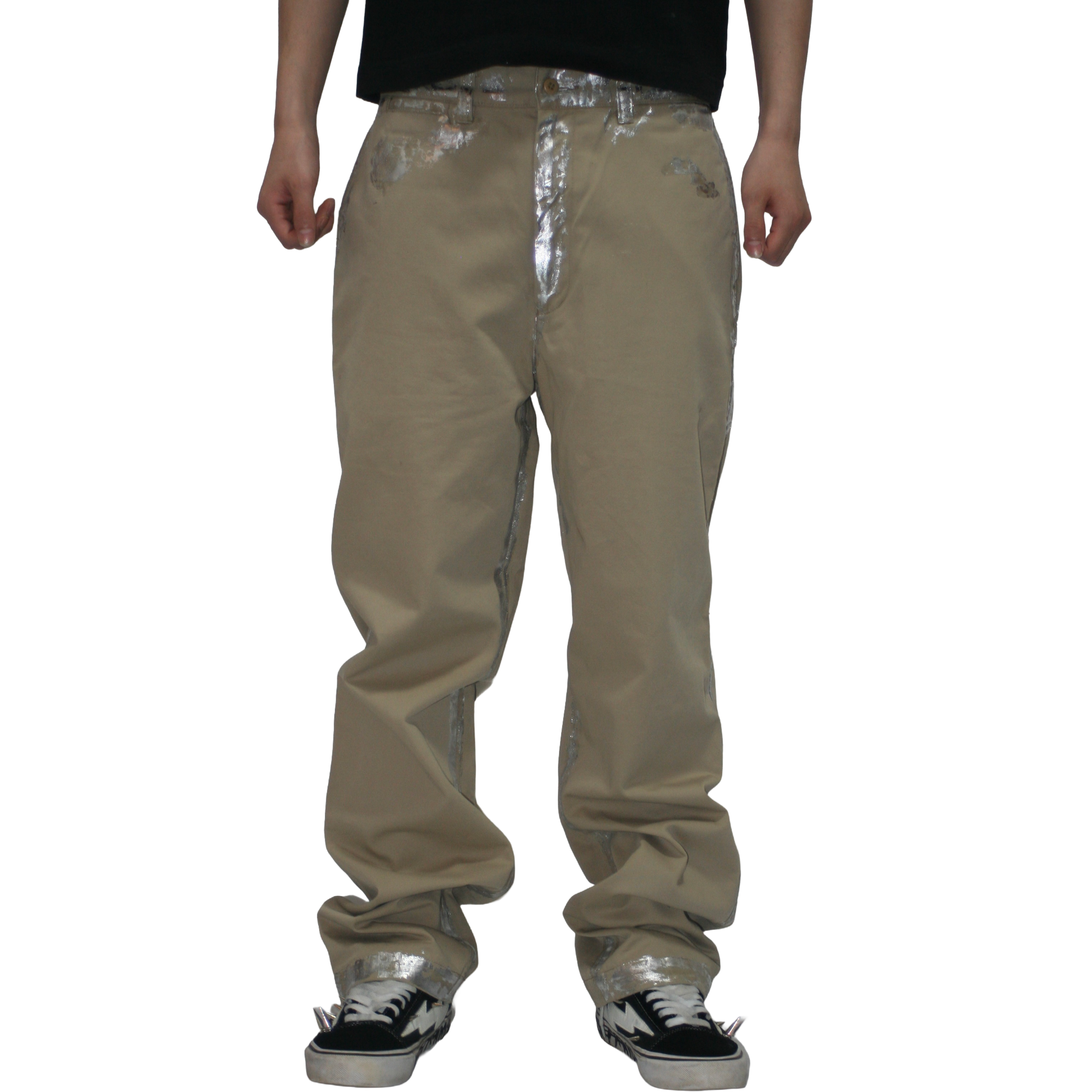 Silver paint pants