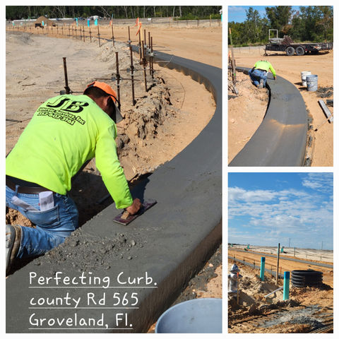 JB Concrete Services - Concrete construction and contractors for commercial and residential construction in Orlando, Apopka, Kissimmee and all of Central Florida. Concrete Curbs, sidewalks and rainwater drains.