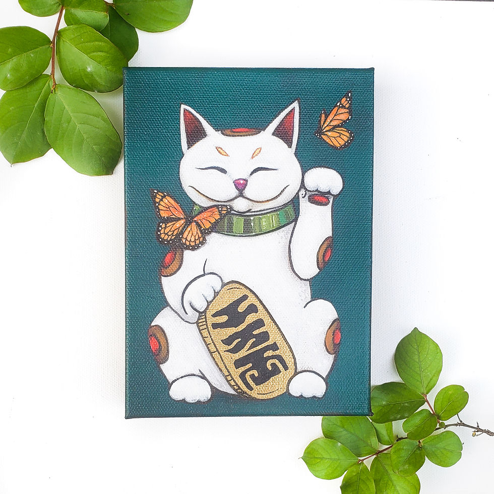 Thumbnail: Lucky Cat with Monarchs