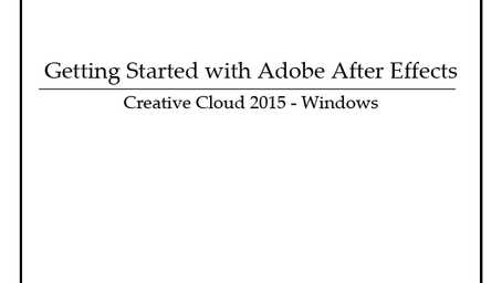 Getting started with Adobe After Effects CC