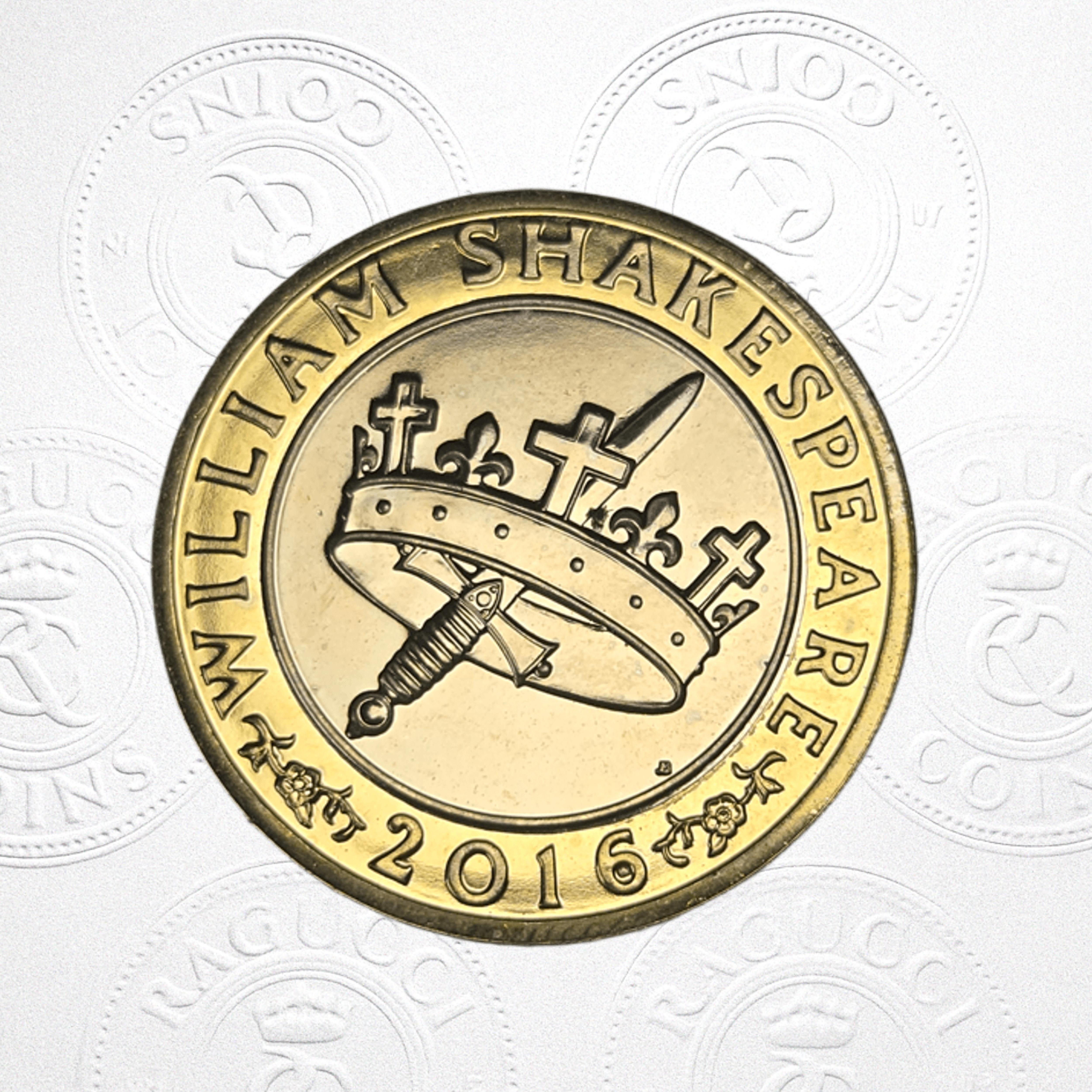 Reino Unido 2 Pounds 2016 Shakespeare História BU