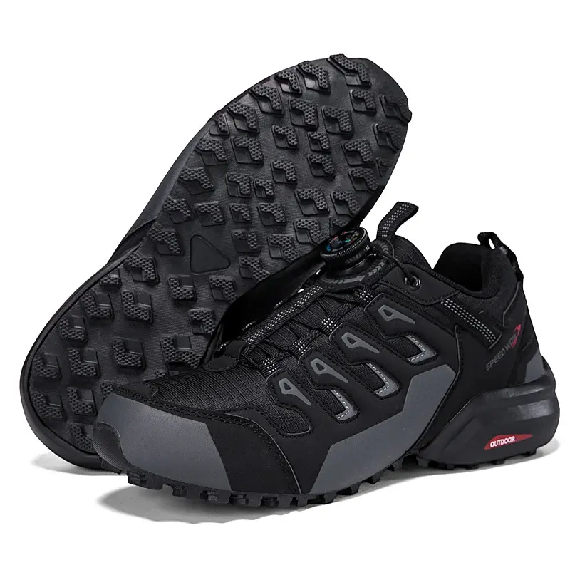 Thumbnail: Men's Hiking Shoes Suede Leather Outdoor Shoes Wear-Resistant Men Trekking