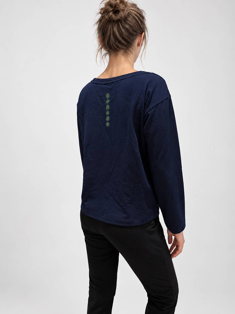 Miniatura: Lekka Bluza Damska Clover Collection Dark Navy
