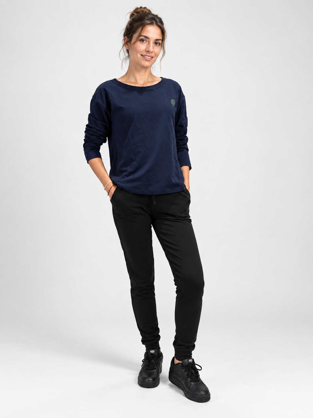 Lekka Bluza Damska Clover Collection Dark Navy