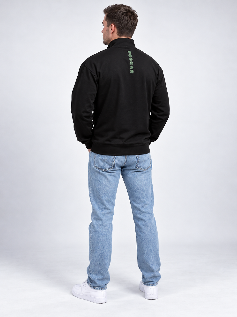 Miniatura: Lekka Bluza Męska Classic Zip Clover Collection Black