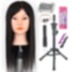 Thumbnail: Mannequin Head With Hair 100% Real Human Hair 10-18'' Cosmetology Mannequin Head