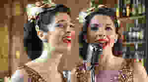 Gracie & Lacy vintage microphone gold gatsby dress