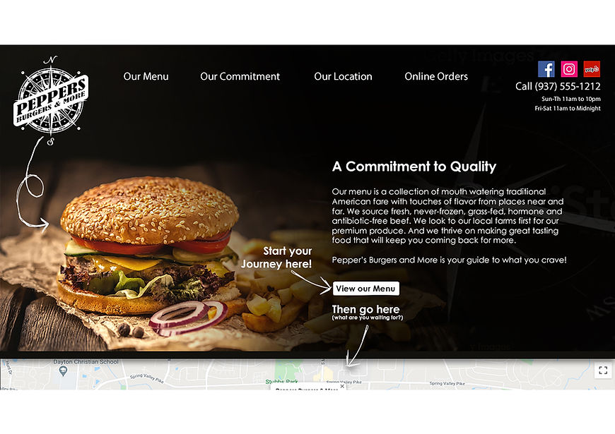 Peppers Burgers and More Web Visualization
