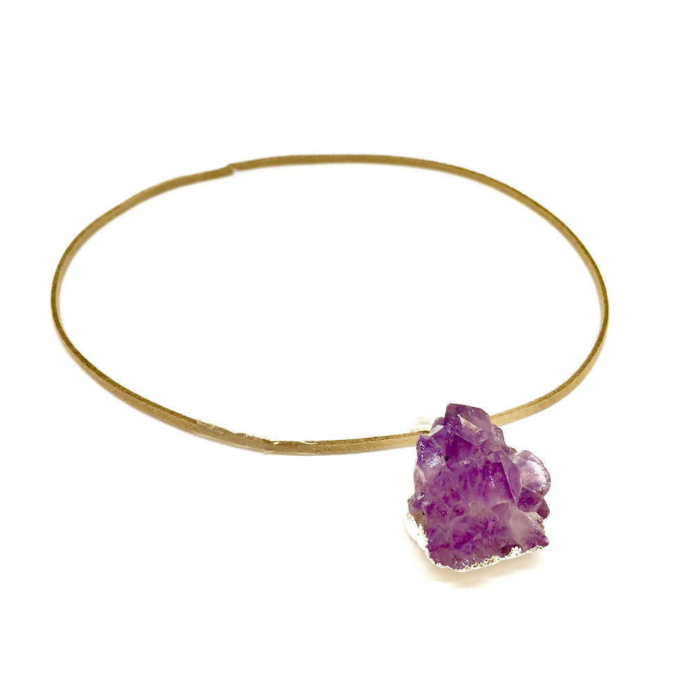 Thumbnail: Purple Amethyst Cluster Pendant