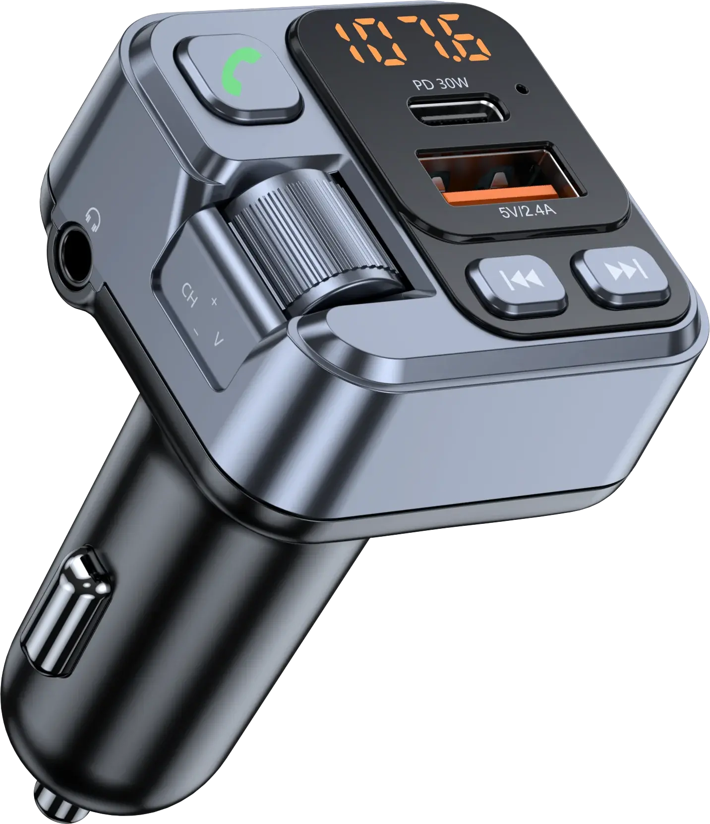 NEW Mp3 Music Player Handsfree Car Kit Dual Usb PD30W Car Charger Fm Transmitter