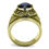 Thumbnail: IP Gold(Ion Plating) Stainless Steel Ring with Synthetic Glass in Montana