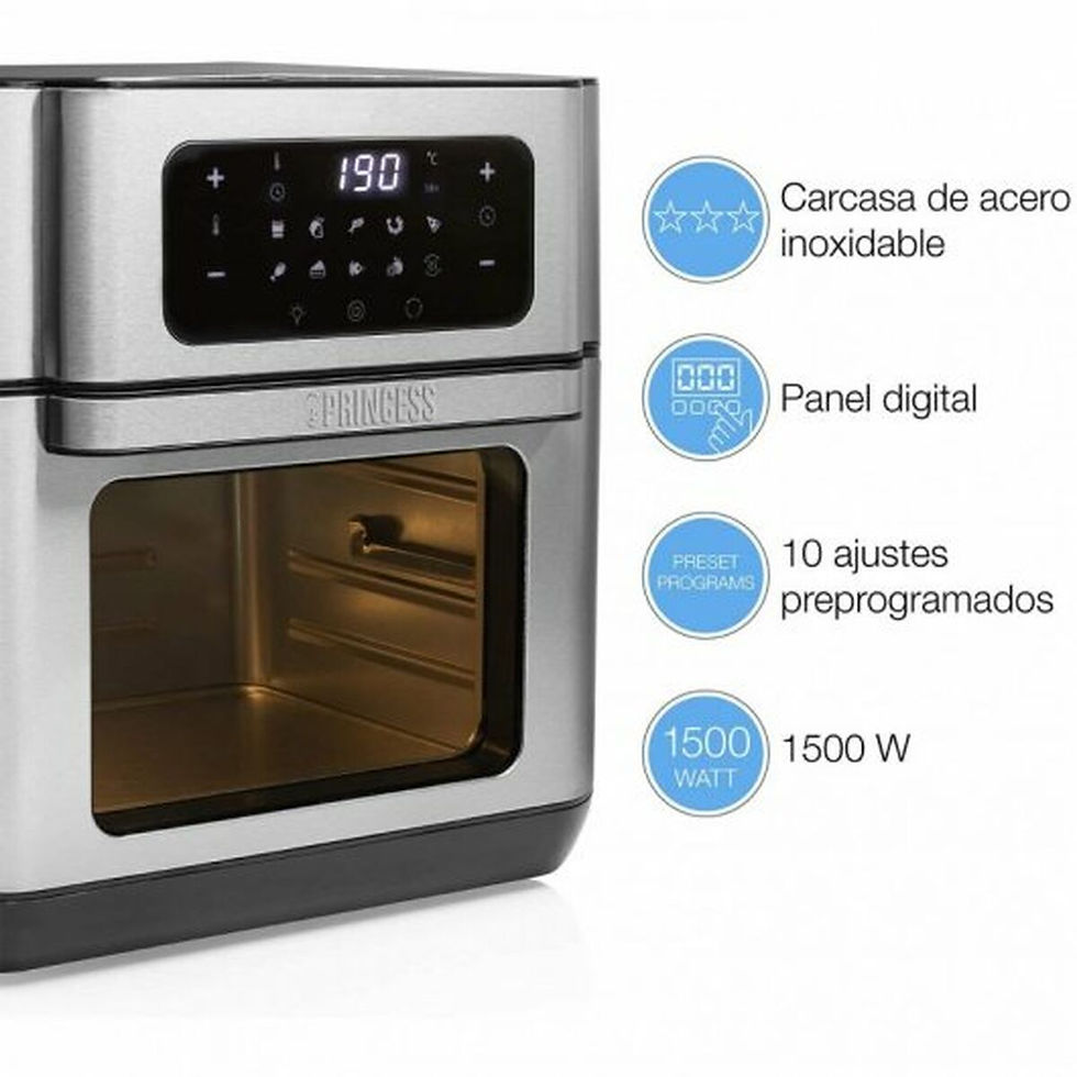 Thumbnail: Air Fryer Princess 01.182065.01.001 1500 W 10 L Black Silver