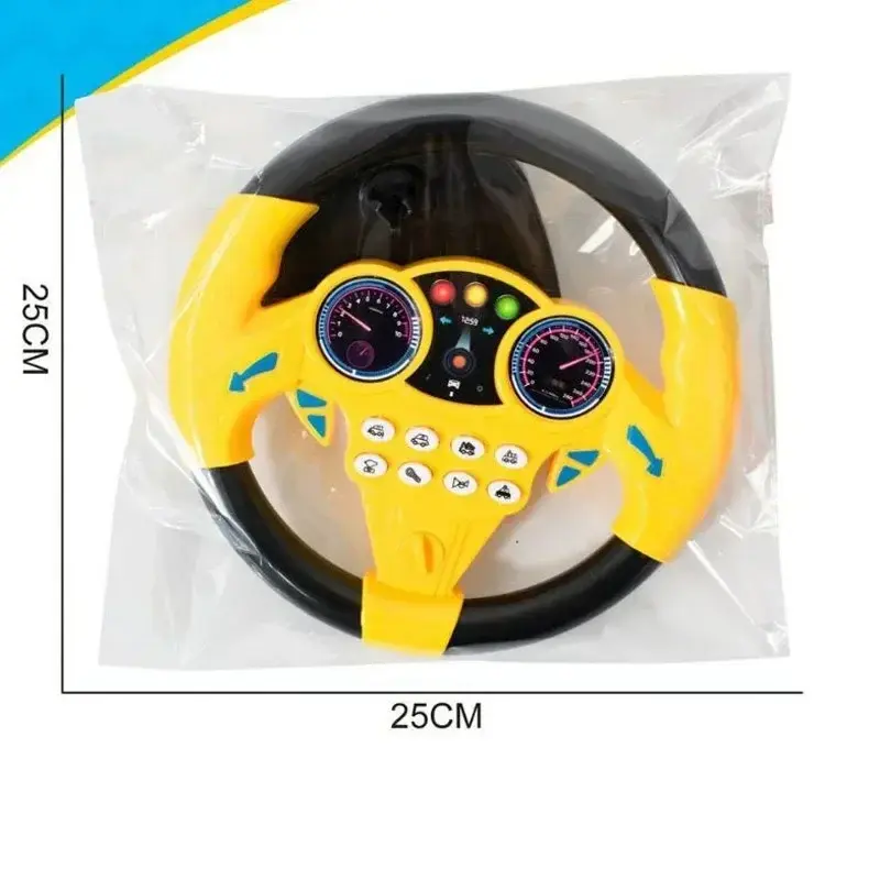 Miniatura: Simulation Steering Wheel Early Education Copilots Stroller Steering Wheel Vocal