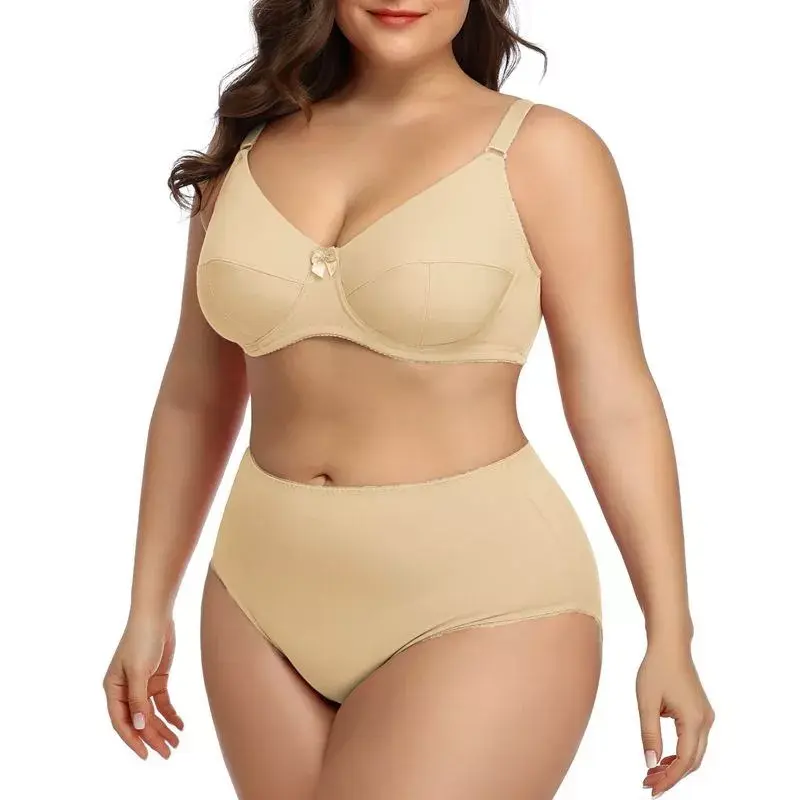 Thumbnail: Women’s Plus Size Lingerie Set Ultra-Thin Unlined Bra and Panty Set