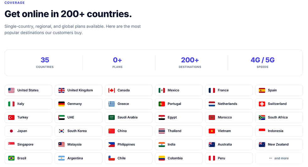 Thumbnail: Mobile data in 200+ countries, without roaming charges.