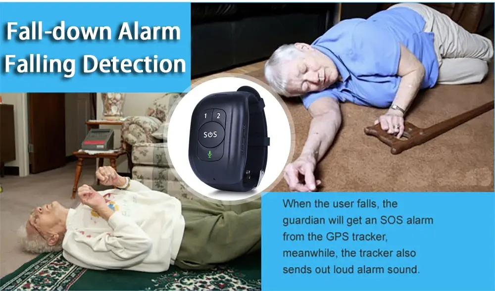 SOS GPS Alzheimer Tracker Wrist 4G GPS 2Way Communication Remove Alarm for Elder