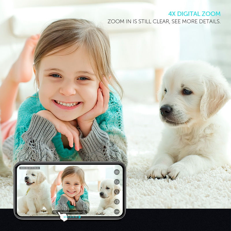 Miniatura: Home Security Wifi Night Vision Monitor CCTV Camera Robot Intelligent Tracking