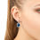 Thumbnail: Beatrice Oval Gemstone Drop Earrings Silver Sapphire Hydro