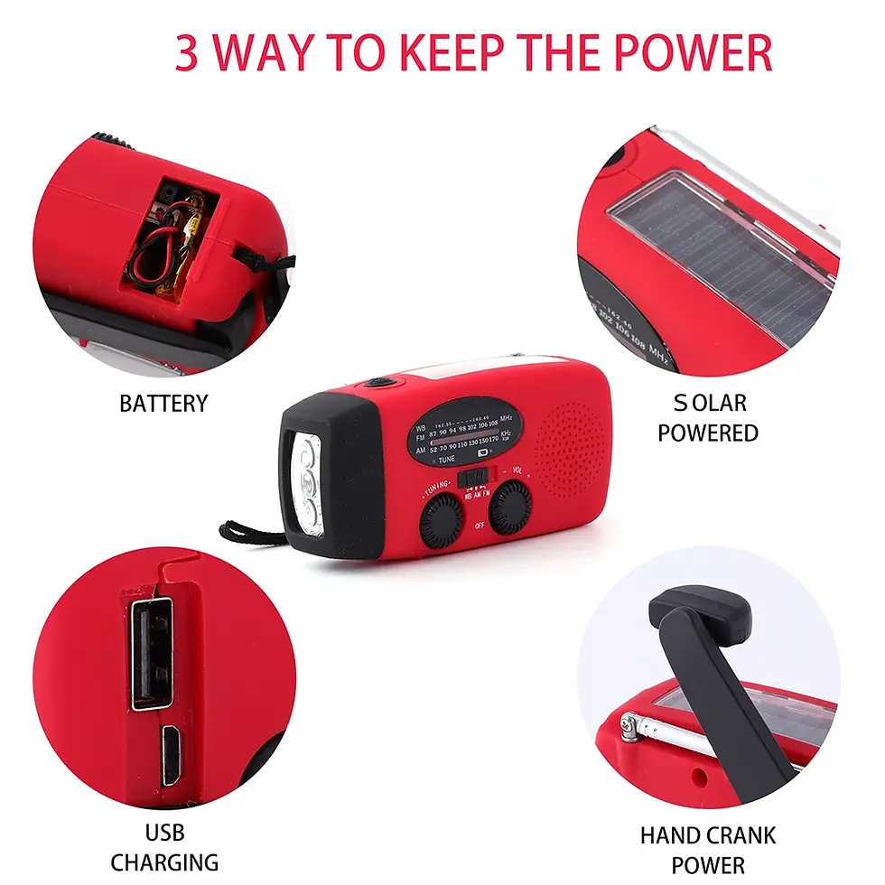 Miniatura: USB Solar Charging Light Outdoor Travel Portable Rechargeable FM/AM Radio