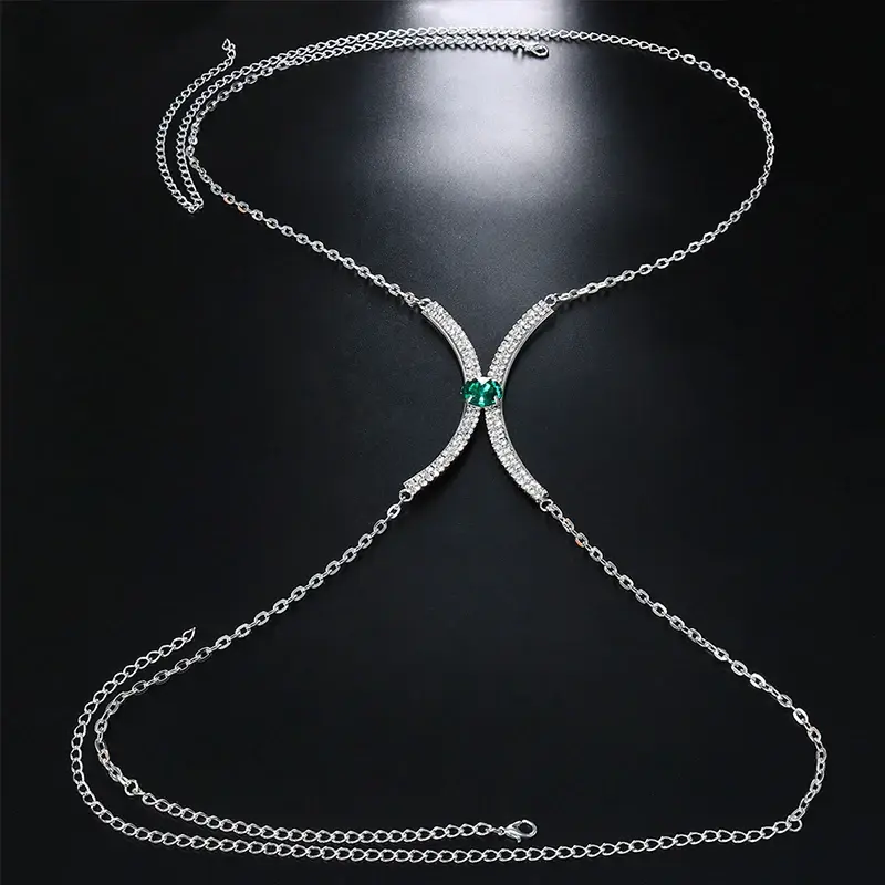 Thumbnail: Stonefans Red Heart Bra Chain