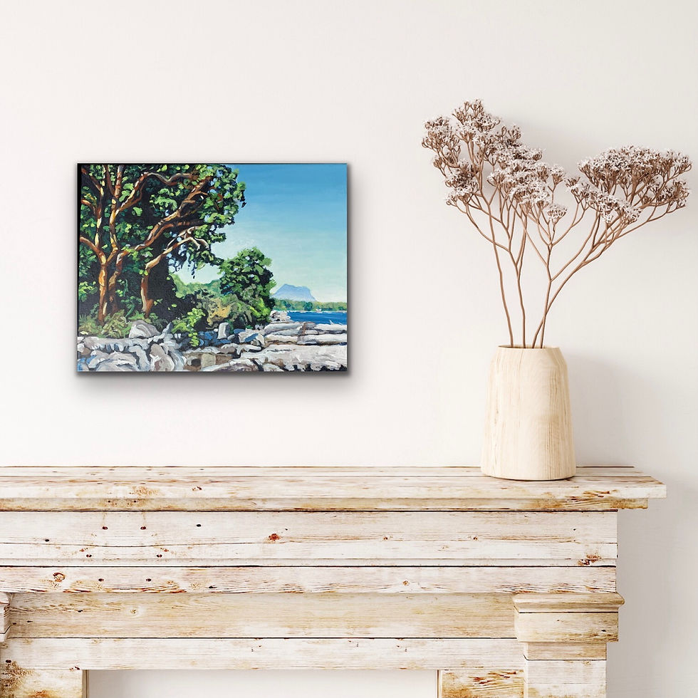 Thumbnail: “Soames Arbutus” 11″ X 14″ ORIGINAL ACRYLIC PAINTING