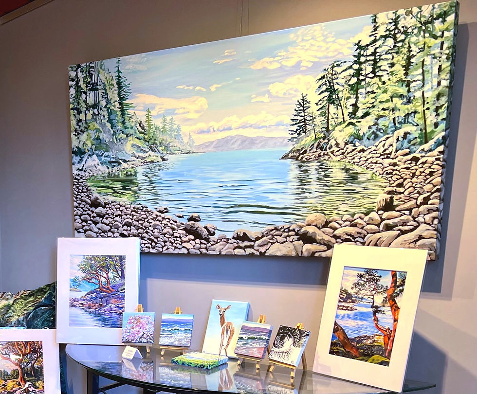 Thumbnail: “Jade Reflections” 24” X 48” GICLEE PRINT OF ORIGINAL ACRYLIC PAINTING