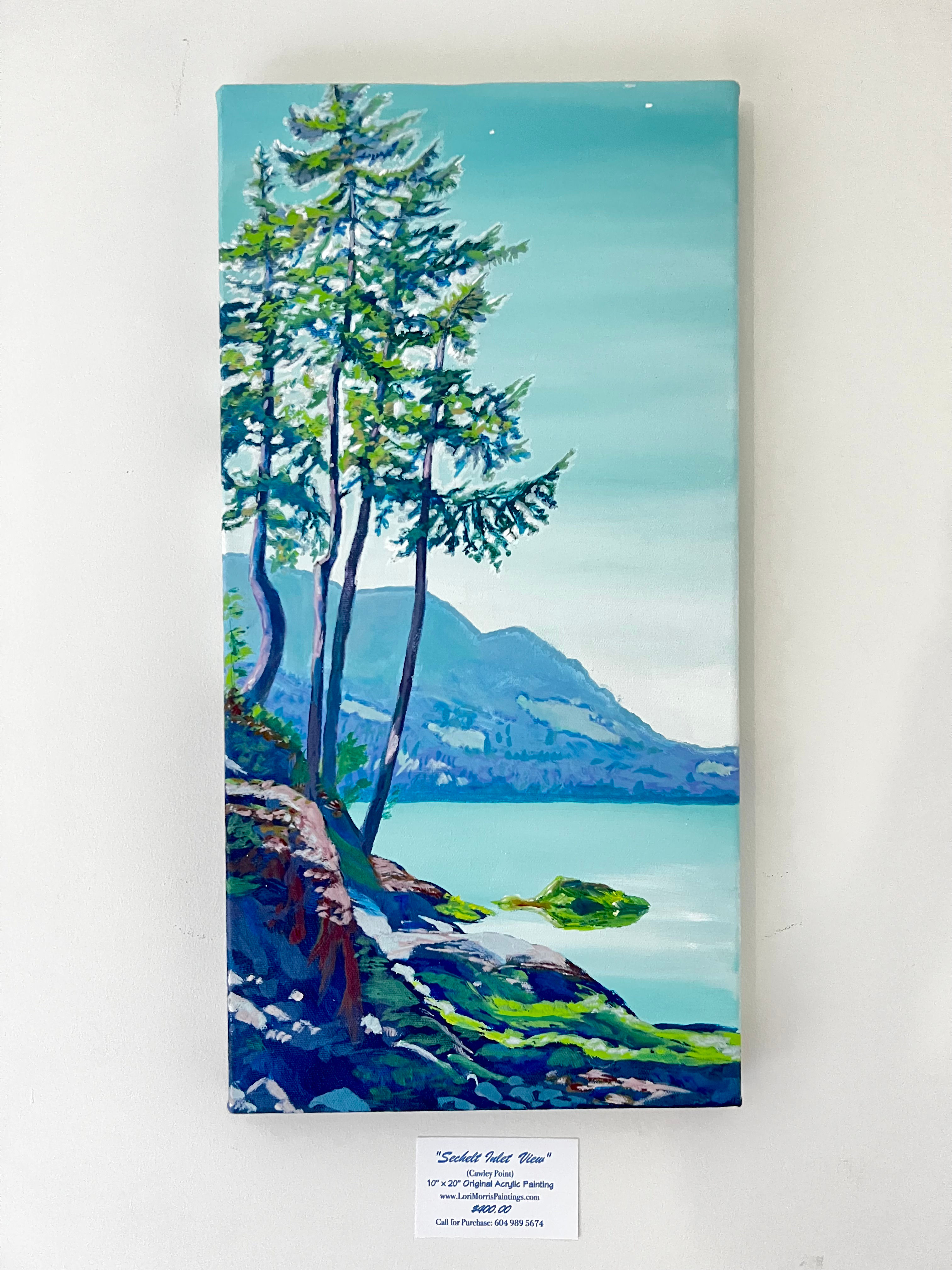 West Coast Art, GICLEE of BC Coastal Painting, Sechelt Inlet View