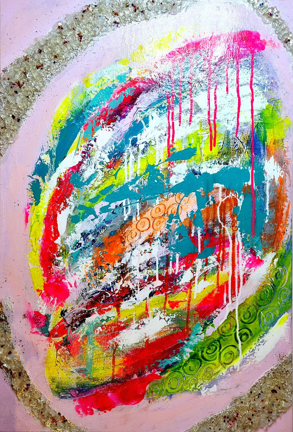 Thumbnail: Original Abstract Painting Mixedmedia Abstract Art, wall hanging 