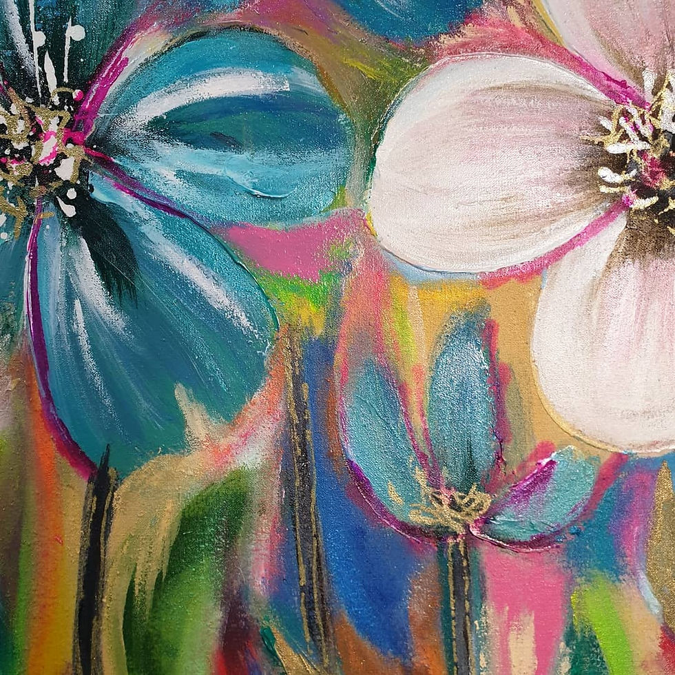 Thumbnail: Bright Meadow Original Acrylic Painting 