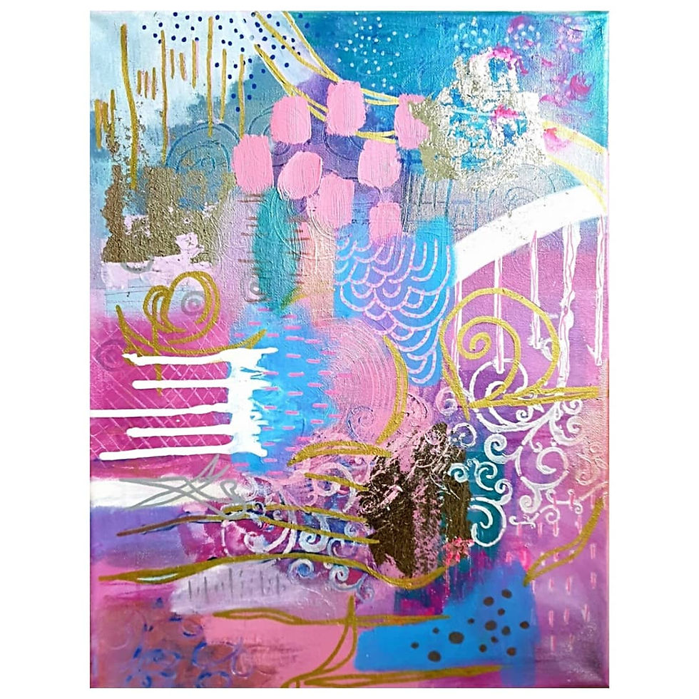 Thumbnail: "Simply Fun" Acrylic Mixedmedia on Canvas 