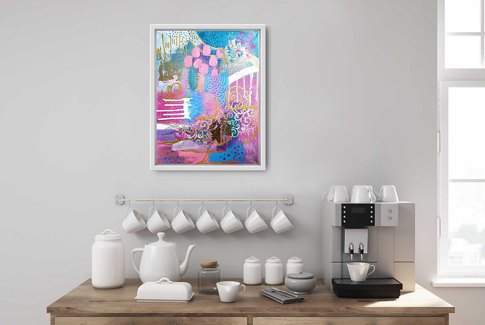 Thumbnail: "Simply Fun" Acrylic Mixedmedia on Canvas 
