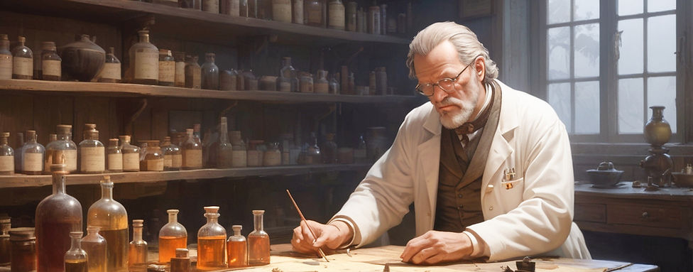 Background image showing the history of homeopathy, a natural pet remedy offered by SPK Animal Hospital.