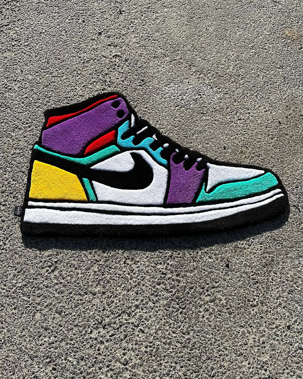 nike shoes tufted rug