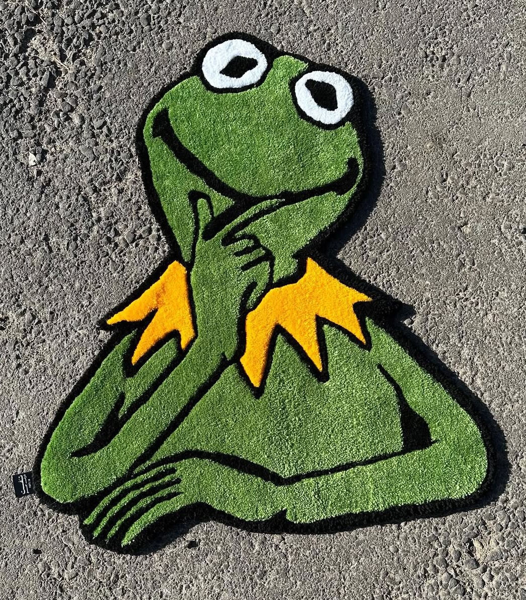 Kermit custom made tufted rug