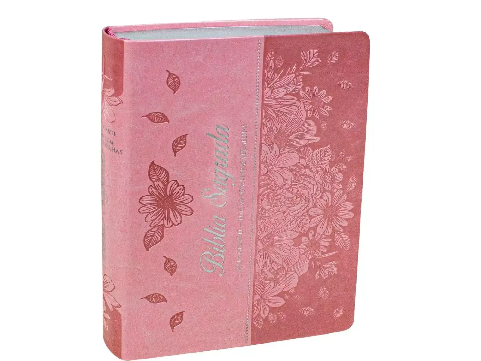 Bíblia Sagrada | ARC | Letra Gigante | Capa Rosa Claro com Índice