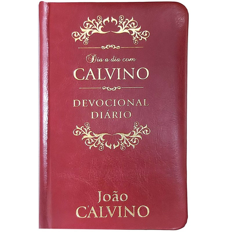 Dia a Dia com Calvino / Devocional / Capa Couro Vermelha